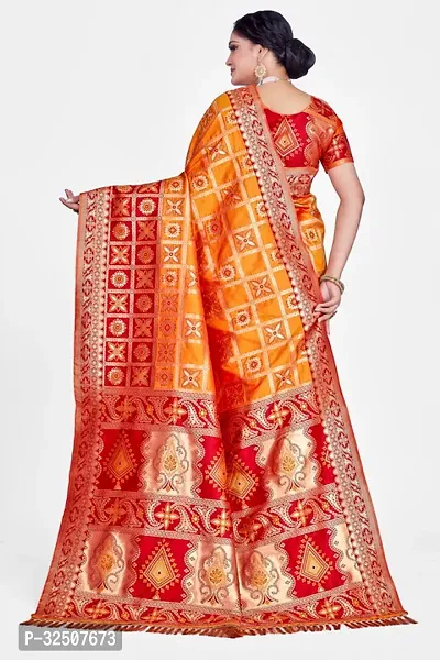 Stylish Multicoloured Art Silk Saree With Blouse Piece For Women-thumb2