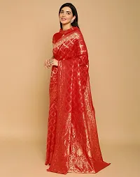 Stylish Red Art Silk Saree With Blouse Piece For Women-thumb3