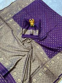 Stylish Purple Art Silk Saree With Blouse Piece For Women-thumb2