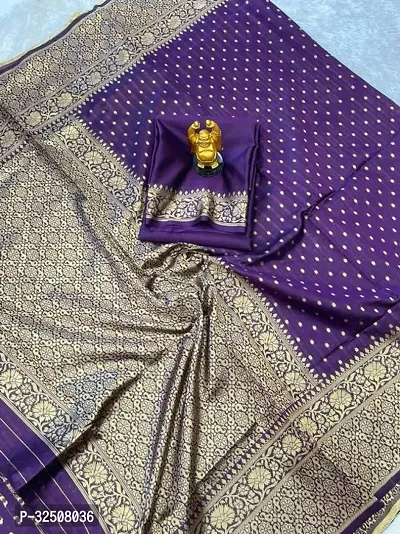 Stylish Purple Art Silk Saree With Blouse Piece For Women-thumb3