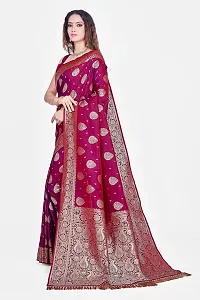 Stylish Purple Art Silk Saree With Blouse Piece For Women-thumb2