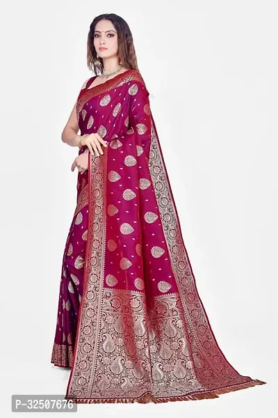 Stylish Purple Art Silk Saree With Blouse Piece For Women-thumb3