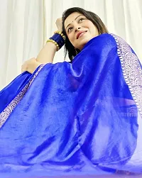 Stylish Blue Art Silk Saree With Blouse Piece For Women-thumb3