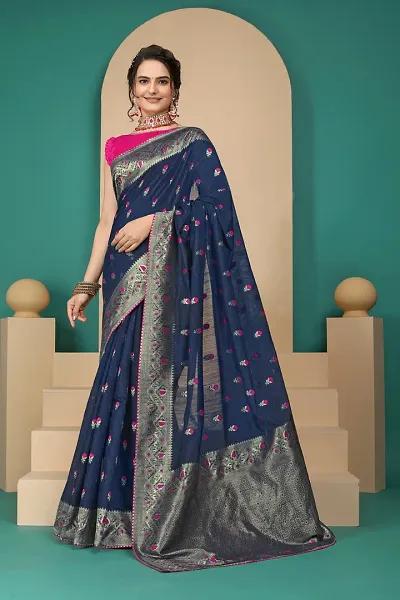 Best Selling Cotton Silk Saree with Blouse piece 