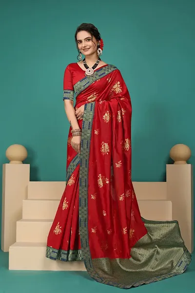 Elegant Art Silk Saree with Blouse piece 