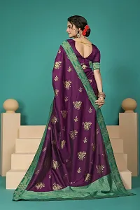 Stylish Purple Art Silk Saree With Blouse Piece For Women-thumb2