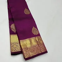 Stylish Purple Art Silk Saree With Blouse Piece For Women-thumb4