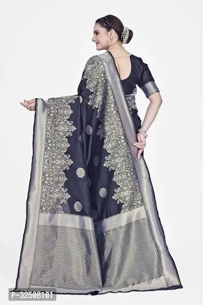 Stylish Black Art Silk Saree With Blouse Piece For Women-thumb2