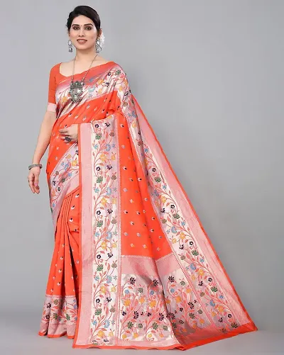 Stylish Art Silk Saree with Blouse piece For Women