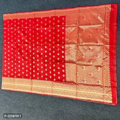 Stylish Red Art Silk Saree With Blouse Piece For Women