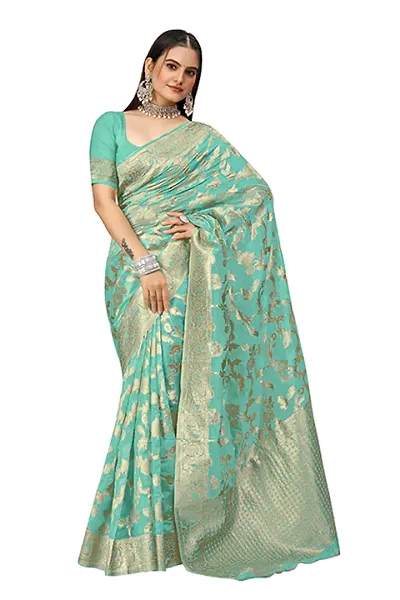 Elegant Art Silk Saree with Blouse piece 