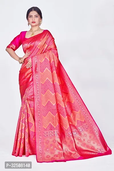 Stylish Multicoloured Art Silk Saree With Blouse Piece For Women-thumb0