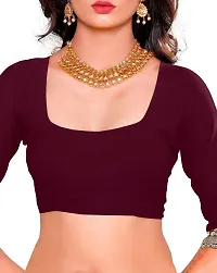 Stylish Maroon Art Silk Saree With Blouse Piece For Women-thumb3