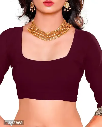 Stylish Maroon Art Silk Saree With Blouse Piece For Women-thumb4