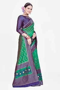 Stylish Green Art Silk Saree With Blouse Piece For Women-thumb1