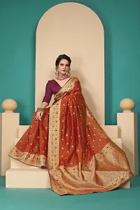 Stylish Brown Art Silk Saree With Blouse Piece For Women-thumb3