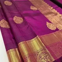 Stylish Purple Art Silk Saree With Blouse Piece For Women-thumb2