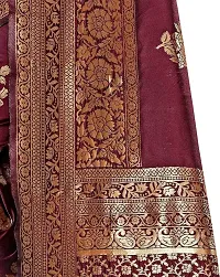 Stylish Maroon Art Silk Saree With Blouse Piece For Women-thumb4