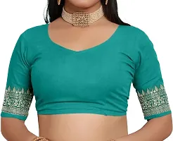 Stylish Green Art Silk Saree With Blouse Piece For Women-thumb1