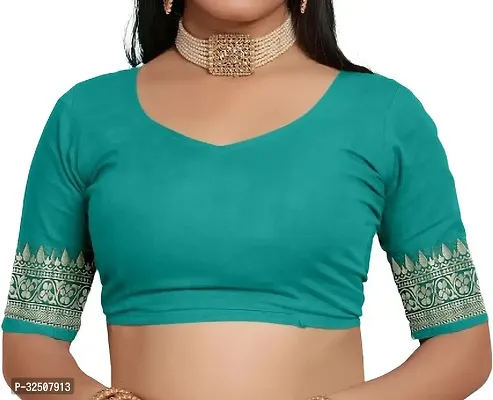 Stylish Green Art Silk Saree With Blouse Piece For Women-thumb2