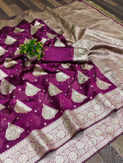 Attractive Organza Saree with Blouse piece 