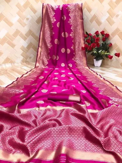 Glamorous Art Silk Saree with Blouse piece