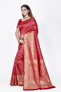 Stylish Maroon Art Silk Saree With Blouse Piece For Women-thumb2