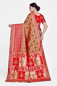 Stylish Multicoloured Art Silk Saree With Blouse Piece For Women-thumb1