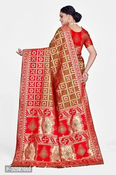 Stylish Multicoloured Art Silk Saree With Blouse Piece For Women-thumb2