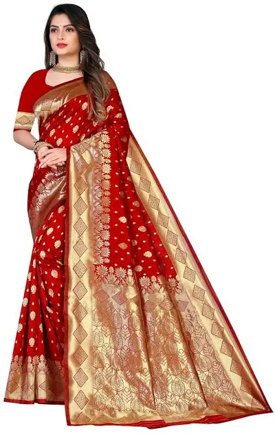 Elegant Art Silk Saree with Blouse piece