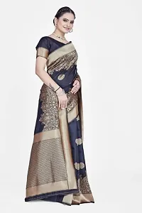 Stylish Black Art Silk Saree With Blouse Piece For Women-thumb3