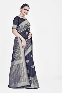 Stylish Black Art Silk Saree With Blouse Piece For Women-thumb3