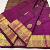 Stylish Purple Art Silk Saree With Blouse Piece For Women-thumb1