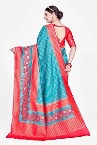 Stylish Multicoloured Art Silk Saree With Blouse Piece For Women-thumb1