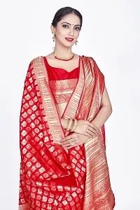 Stylish Red Art Silk Saree With Blouse Piece For Women-thumb4