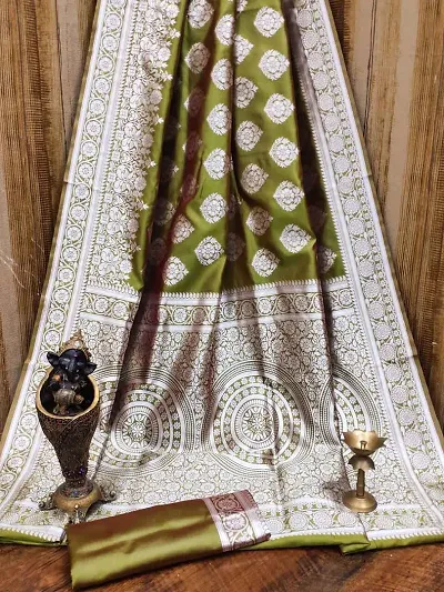 Best Selling Art Silk Saree with Blouse piece 