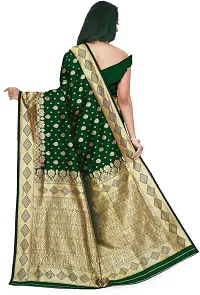 Stylish Green Art Silk Saree with Blouse piece For Women-thumb1