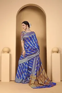 Stylish Blue Art Silk Saree With Blouse Piece For Women-thumb3