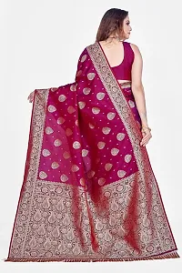 Stylish Purple Art Silk Saree With Blouse Piece For Women-thumb1