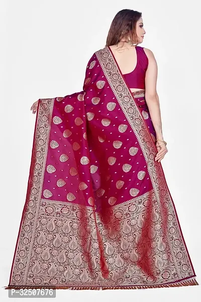 Stylish Purple Art Silk Saree With Blouse Piece For Women-thumb2