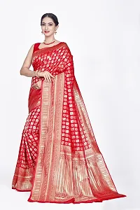 Stylish Red Art Silk Saree With Blouse Piece For Women-thumb2