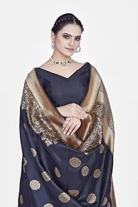 Stylish Black Art Silk Saree With Blouse Piece For Women-thumb4