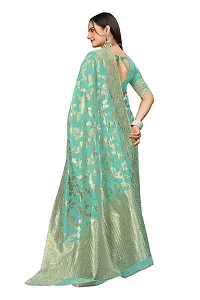 Stylish Light Green Art Silk Saree With Blouse Piece For Women-thumb2