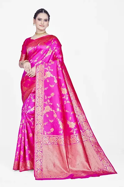 New In Art Silk Saree with Blouse piece 