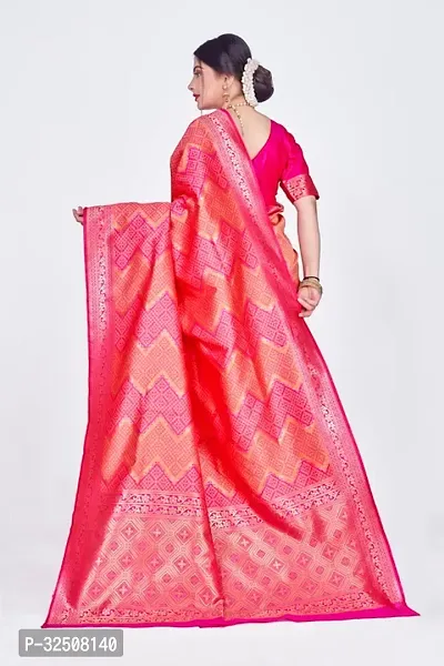 Stylish Multicoloured Art Silk Saree With Blouse Piece For Women-thumb2