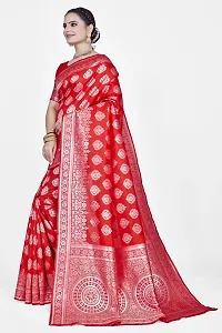 Stylish Red Art Silk Saree With Blouse Piece For Women-thumb2