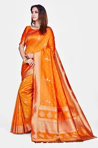 Stylish Yellow Art Silk Saree With Blouse Piece For Women-thumb2