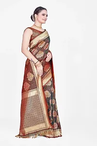 Stylish Multicoloured Art Silk Saree With Blouse Piece For Women-thumb2