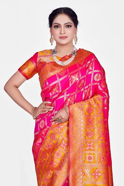 Alluring Art Silk Saree with Blouse piece 