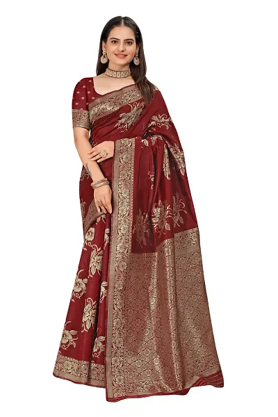 Hot Selling Art Silk Saree with Blouse piece 